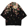 Vintage Floral Print Casual Cardigan Kimono Outerwear - Modakawa modakawa